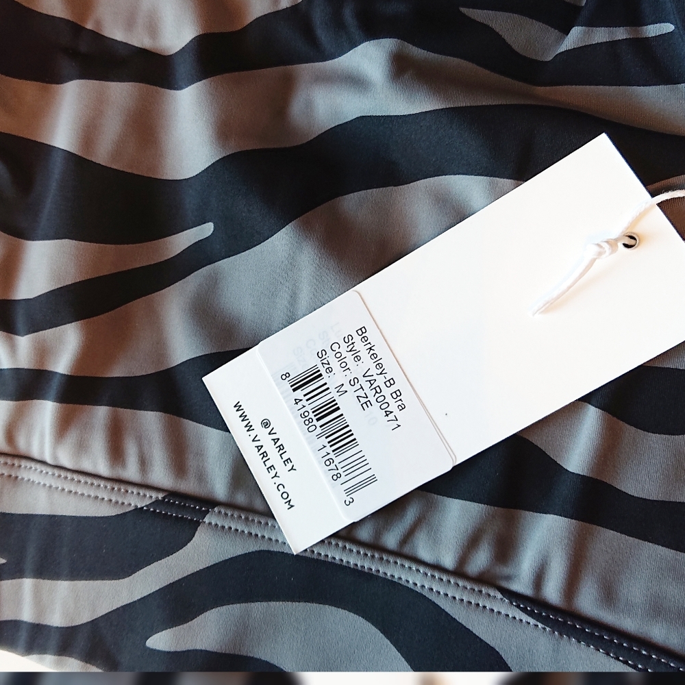 VARLEY Berkeley bra in Steel Zebra Sz S M L - Picture 6 of 8
